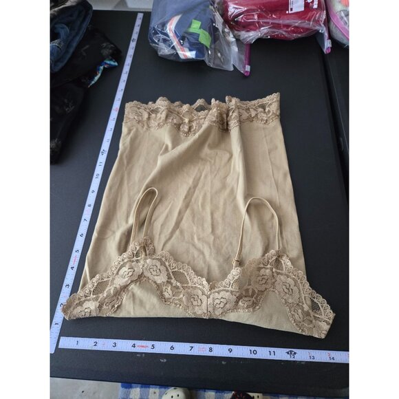 Bongo Womens Beige Lace Cami Tank Top Size Small Summer Y2K Stretch Fairy Nude - Picture 9 of 11